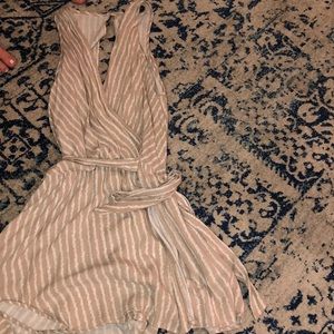 Stripped wrapped romper